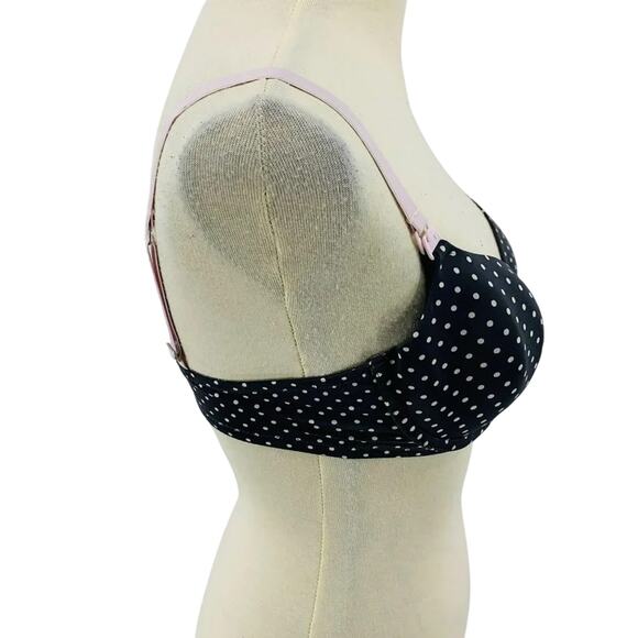 Motherhood Maternity Grey Pink Polka Dot Nursing Bra 34C - Picture 4 of 9